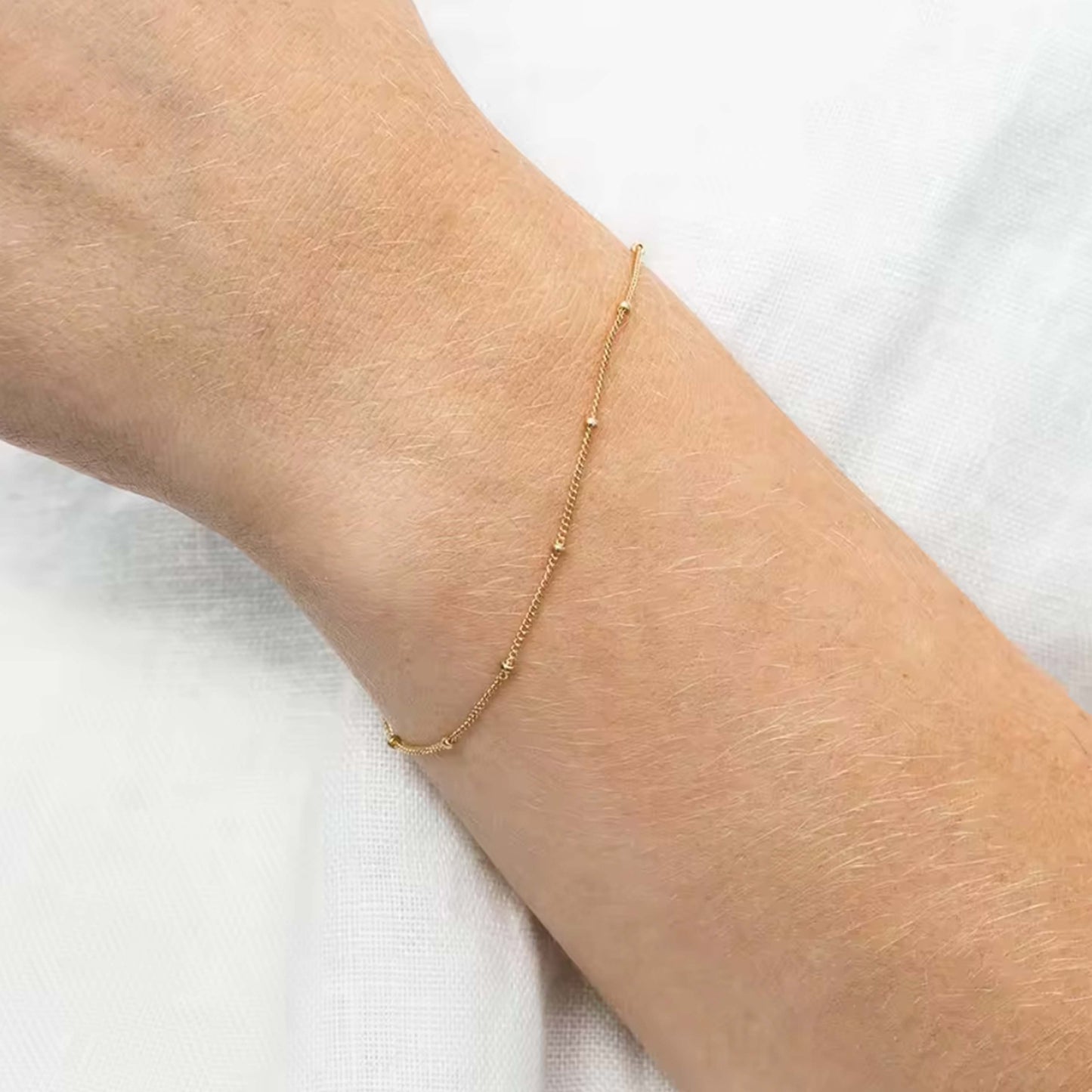 Silver Ball Chain Bracelet