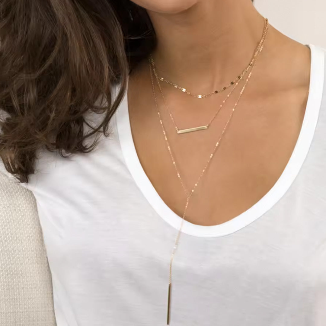 Timeless Duo Layered Pendant Necklace