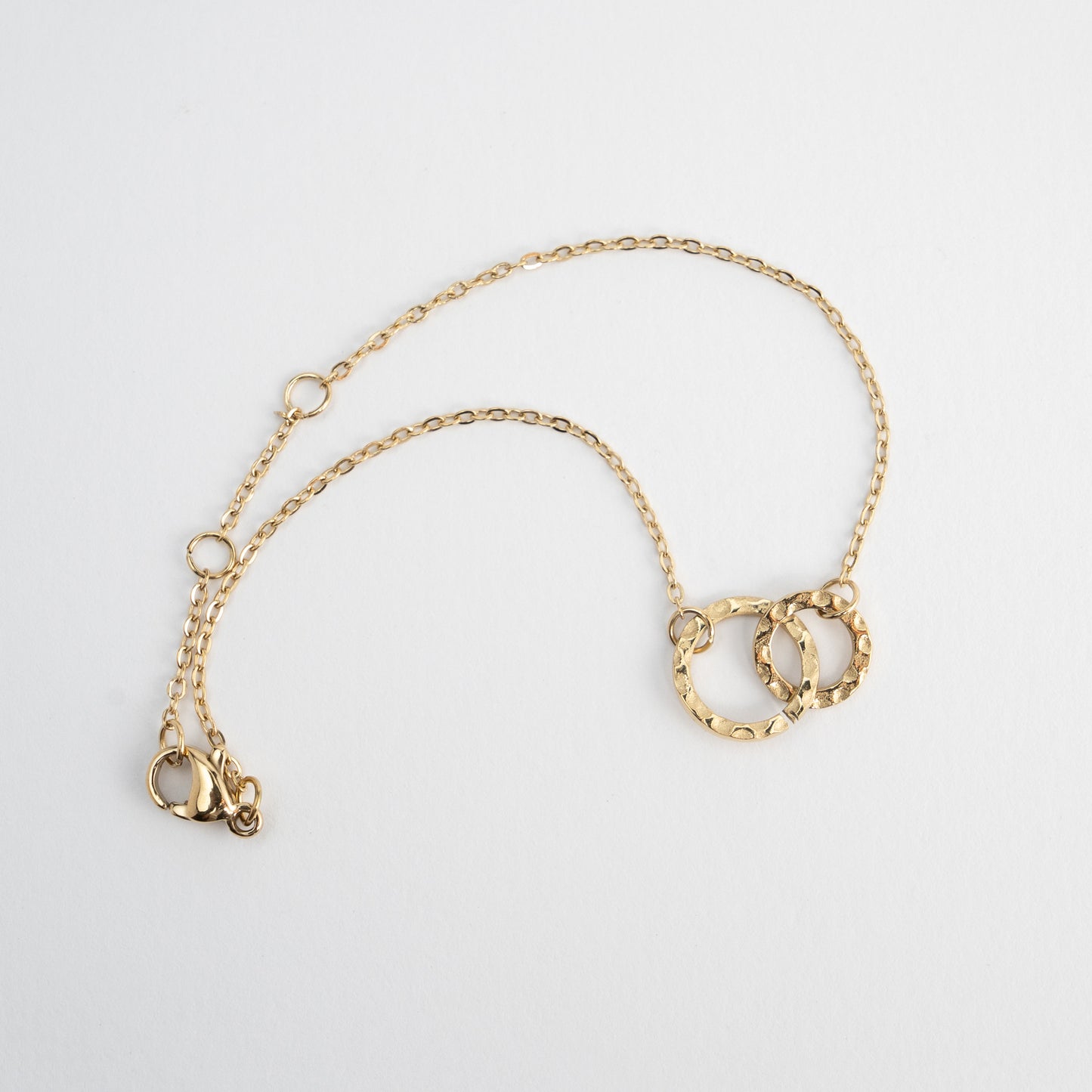 Gold Circle Duo Necklace