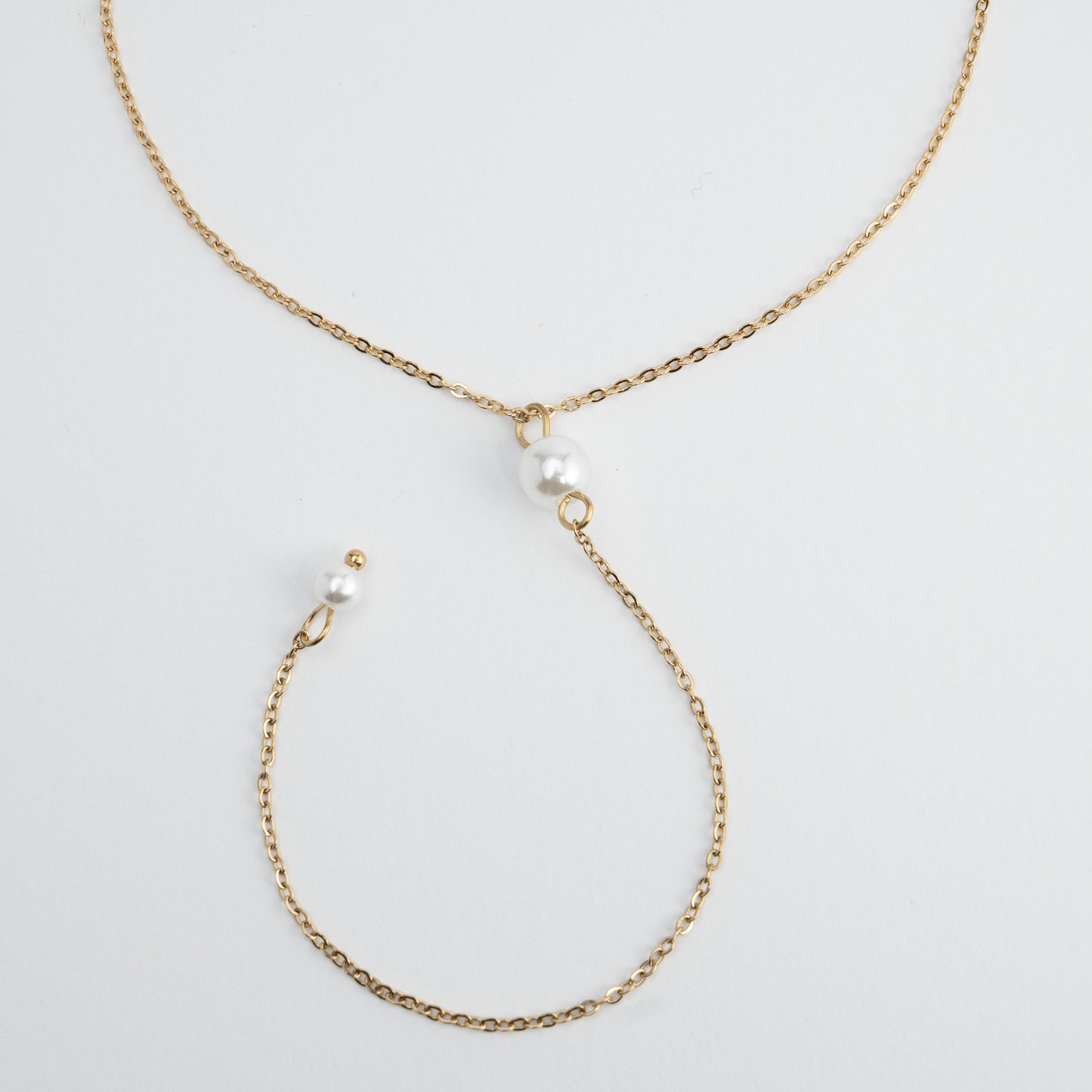 Imitation Pearl Beads Pendant Necklace