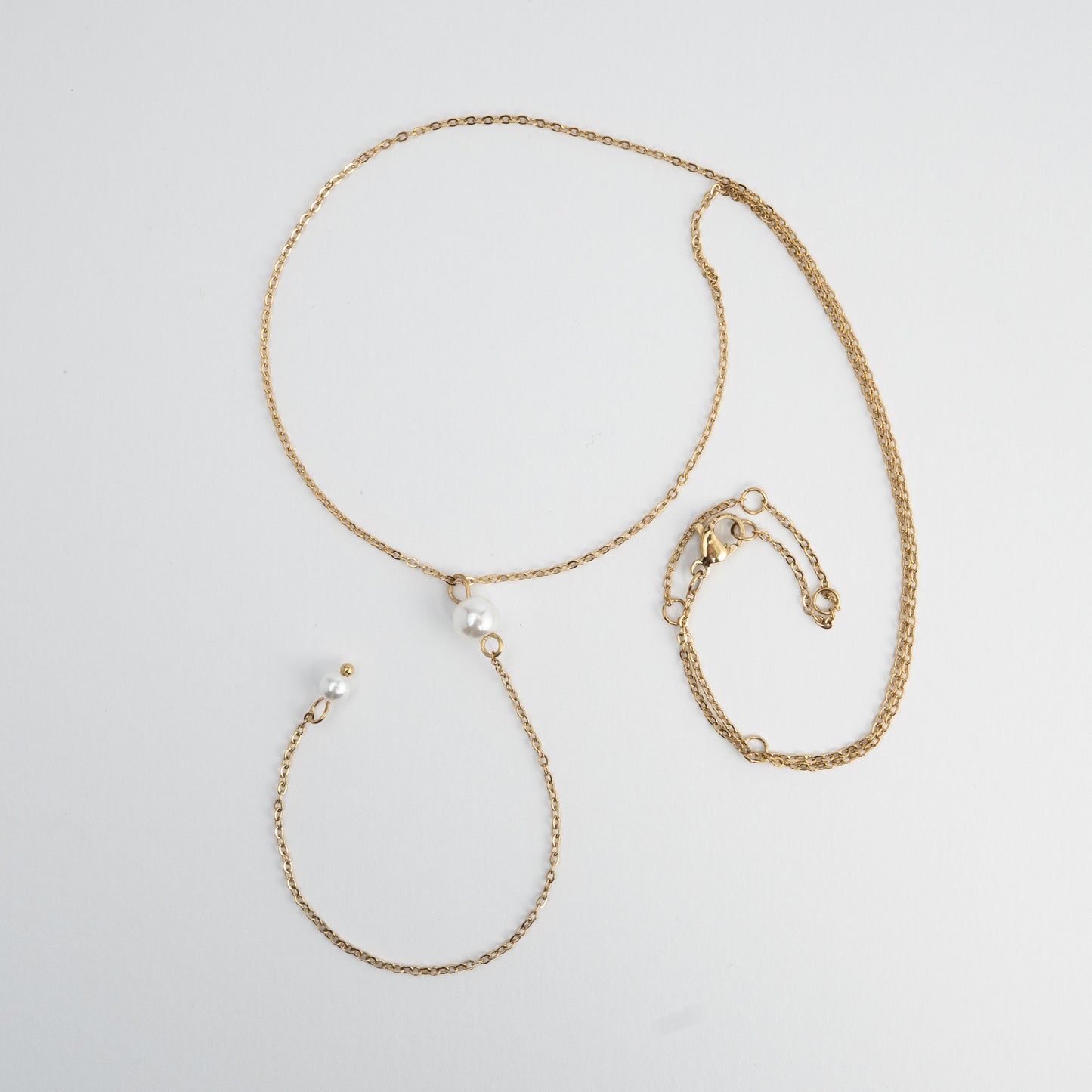 Imitation Pearl Beads Pendant Necklace