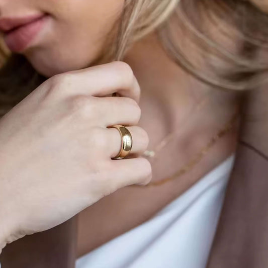 Solara - Large Round Wedding band