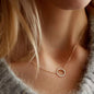 Round Circle Pendant Necklace