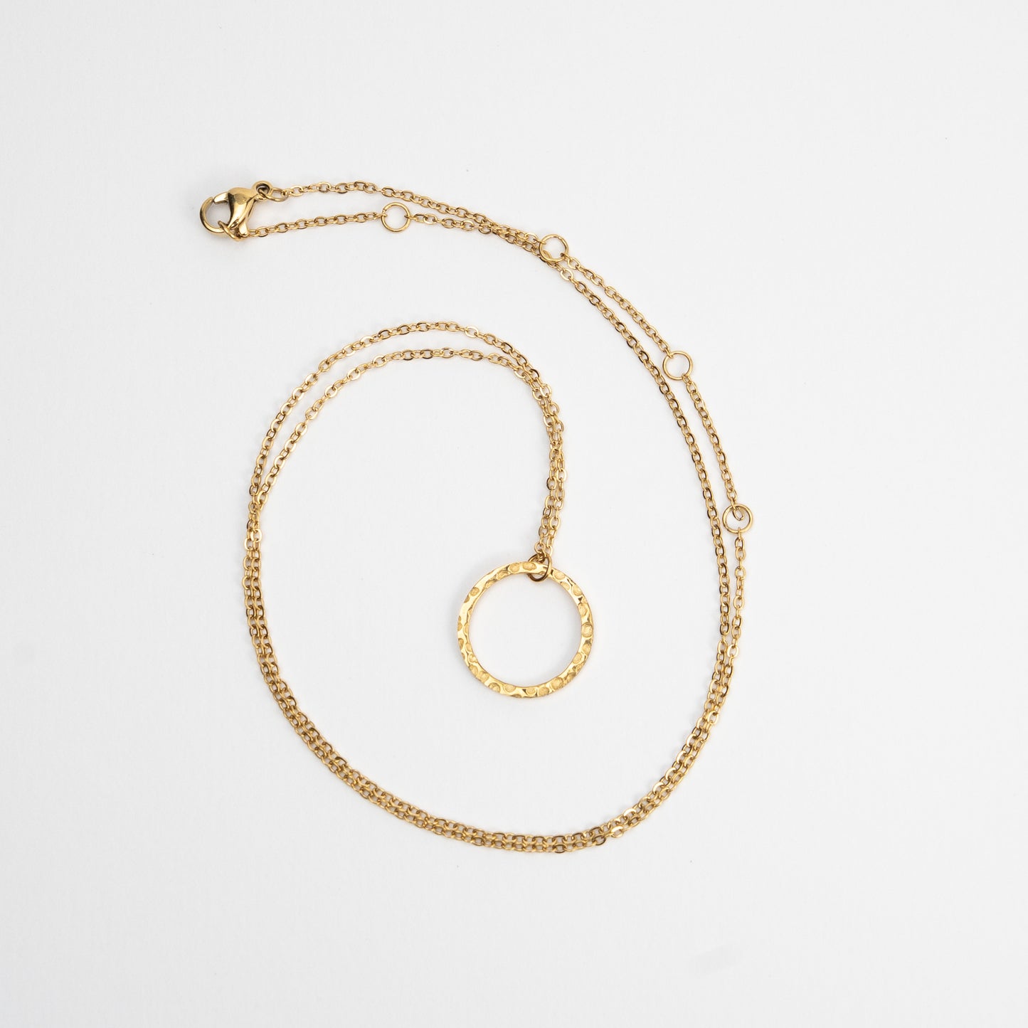 Round Circle Pendant Necklace