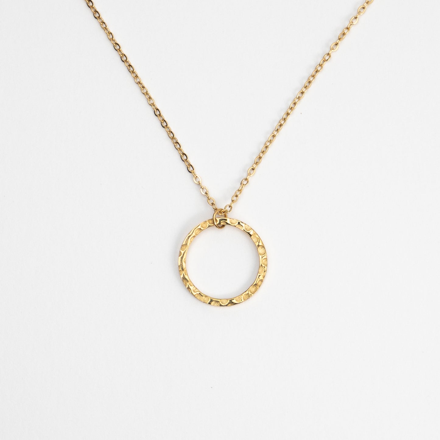 Round Circle Pendant Necklace